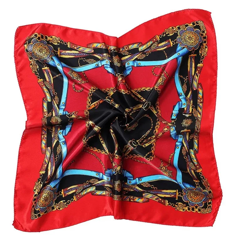 
Wholesale 50x50cm China manufacturer square silk satin scarf for women 