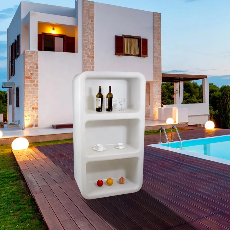 Outdoor party ice bucket plastic waterproof villa wine shelf