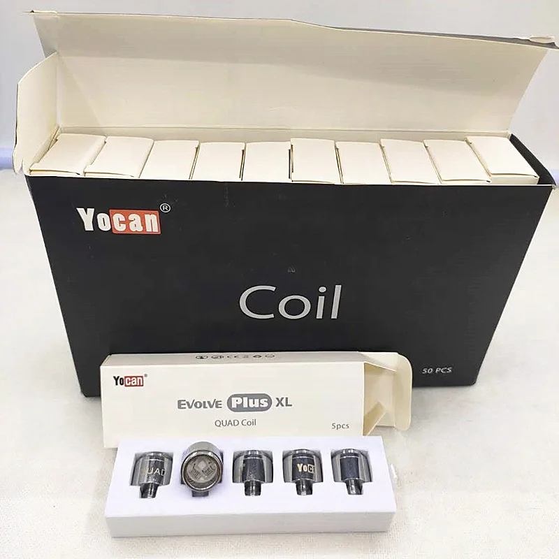 Аутентичные катушки Yocan Evolve Plus XL, четырехкварцевая катушка в упаковке, 5 шт. запасных катушек Yocan от Seavapo