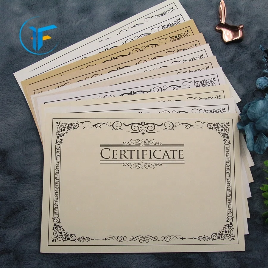 High quality watermark paper security certificate holographic gold foil certificate printing