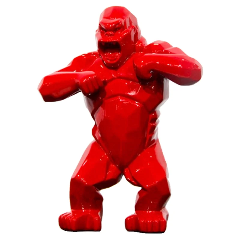 Большая статуя Gorilla уличное украшение скульптура в натуральную
