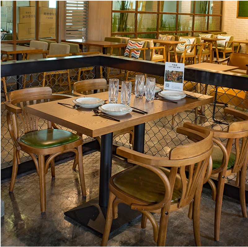 Различные размеры, хорошее качество, промышленная мебель для ресторанов, деревянный обеденный стол и стулья