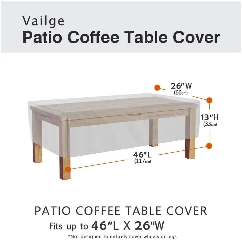 Durable Waterproof Outdoor Furniture Rectangular Coffee Patio Table