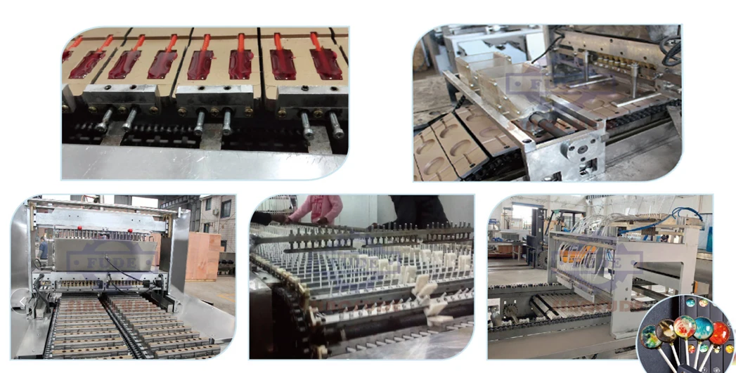 Automatic operation high efficiency ball flat hard candy lollipop sweet swirl making machine production line
