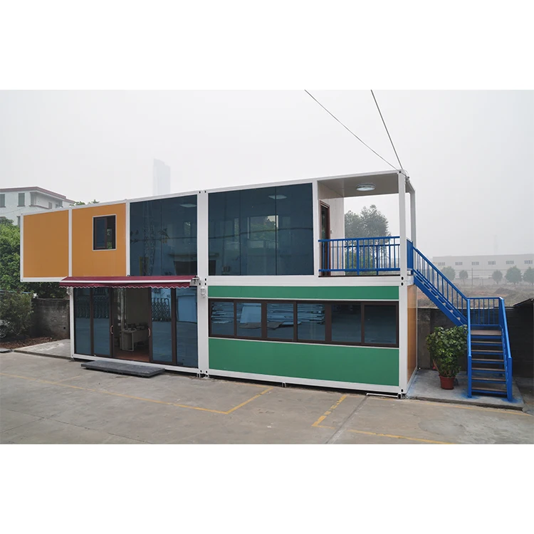 
Prefabricated office loose packed container house recycled container housing 2 storys modular container office 