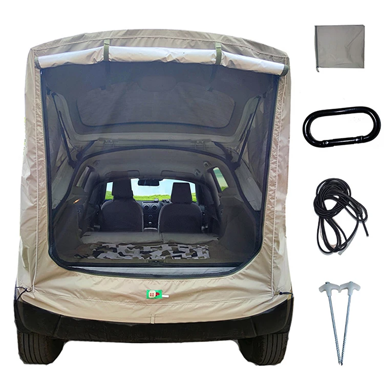 Car Tail Tent camping Outdoor Car Trunk Tent Car Truck Tent Sunshade Rainproof For Outdoor Self-driving Tour Barbecue Camping