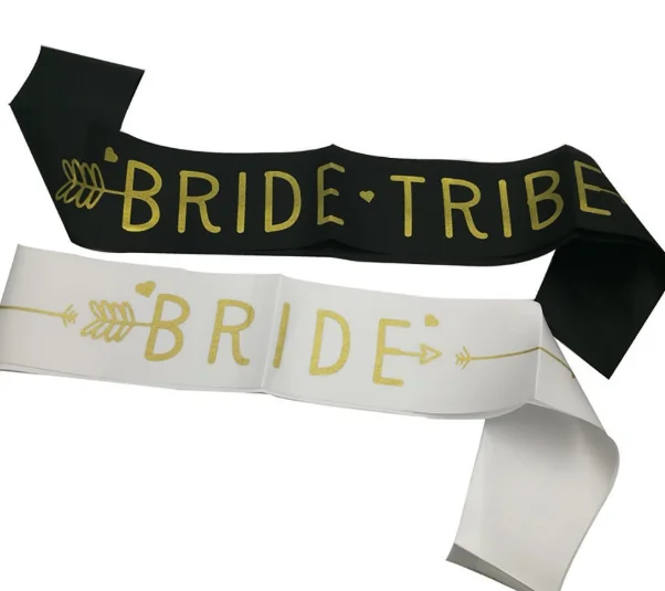1 Pcs Cute Bride To Be Bride Tribe Sash Bachelorette Hen Night Party Bridal Shower Wedding Bridesmaid Decoration Gift Favor
