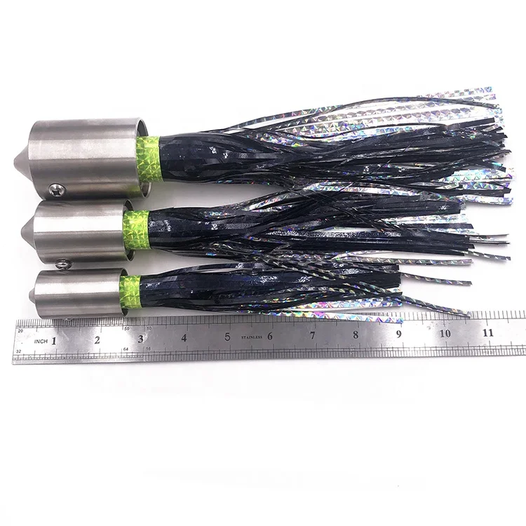 stainless steel head metal salt water hard bait trolling lures