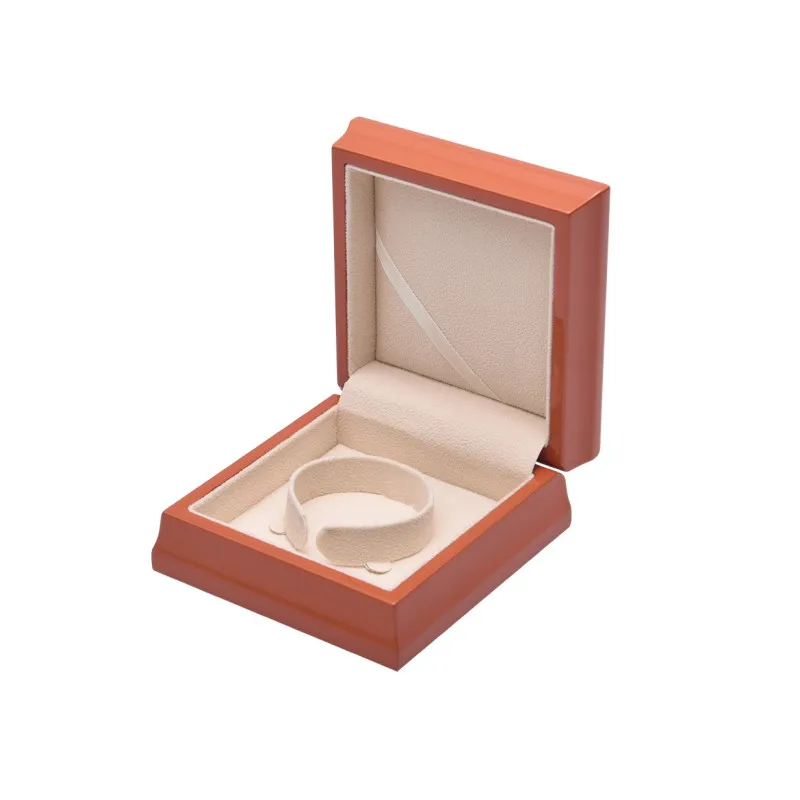 high end factory manufacture jewelry storage case high glossy classic piano lacquer popular wood single wedding jewelry ring box