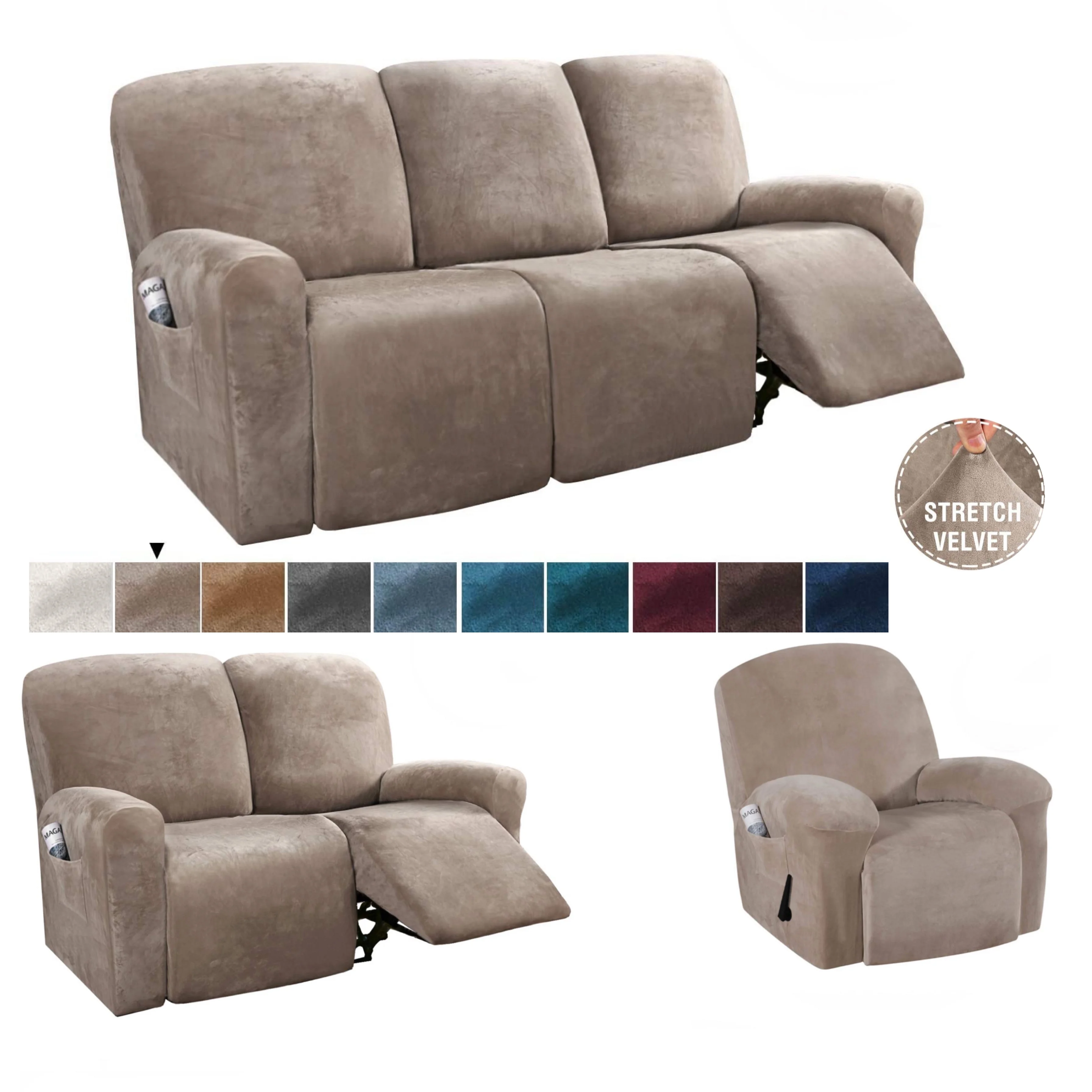 Factory Wholesale Price Stretch Slipcover Sofa Cover 3 Seats Armchair Cover Recliner Cover