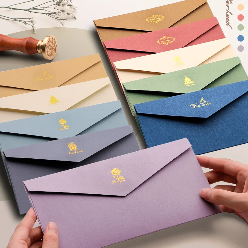 Wholesale Custom Kraft Paper Colored Blank Greeting Cards and Business Envelopes for Invitations for Personalized Corporate Use
