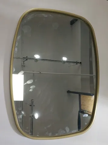 Оптовая продажа, тяжелые настенные зеркала 18x24 дюйма из золотистого металла