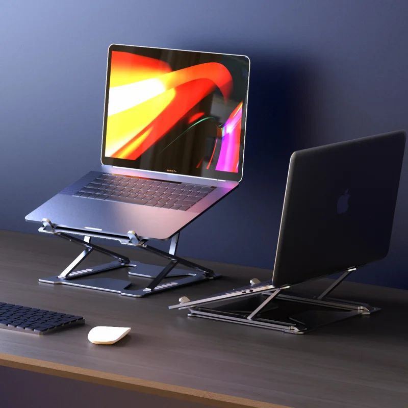 Boneruy Desktop Aluminum Z Shape Ergonomic Adjustable Laptop Stand for