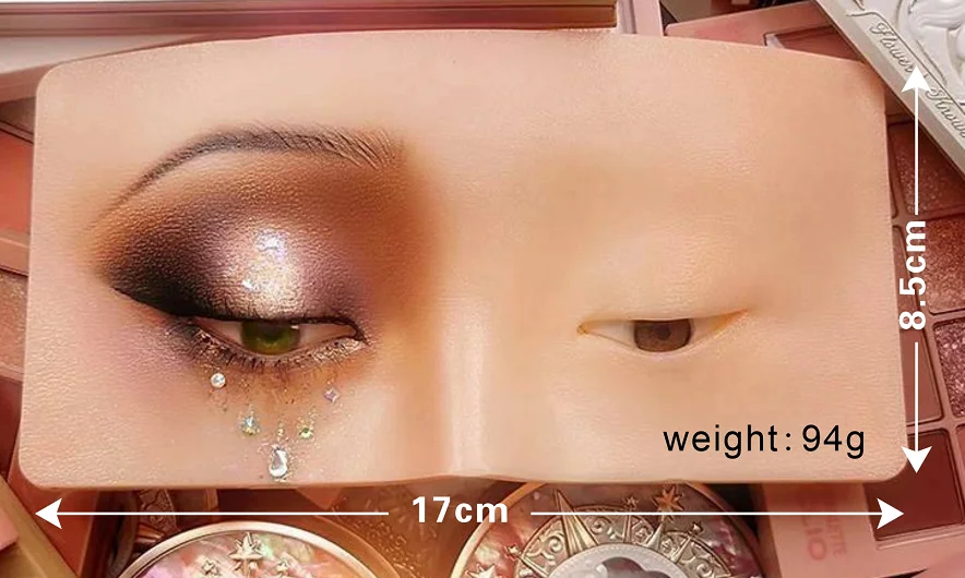 Reusable Practice Makeup Soft Mannequin Face 5D Makeup Practice Board Textured Bionic Silicone Eye Eyeshadow Cosmetic Mannequin