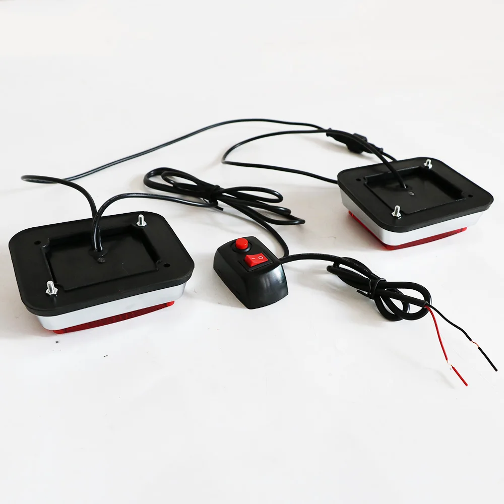 High Brightness Square Warning Flashing Lights For Car Truck Surface Mounted Strobe Side   Marker Amber LED Ambulance light Red