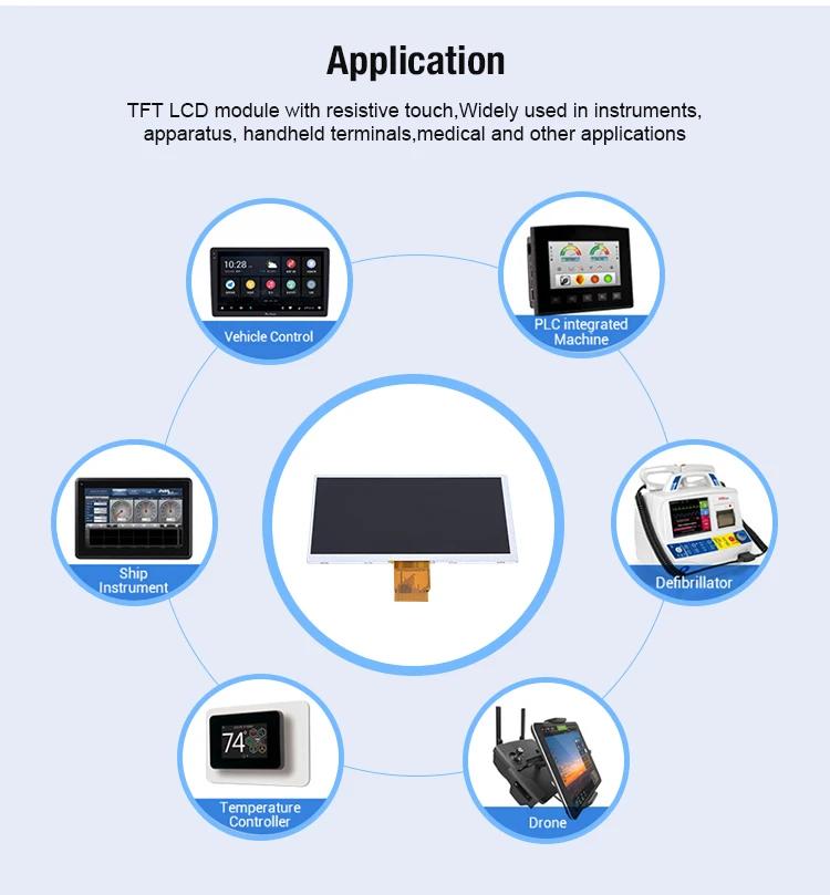 7 дюймов 800x480 IPS ЖК-дисплей tft с интерфейс lvds Емкостное касание емкостный сенсорный экран