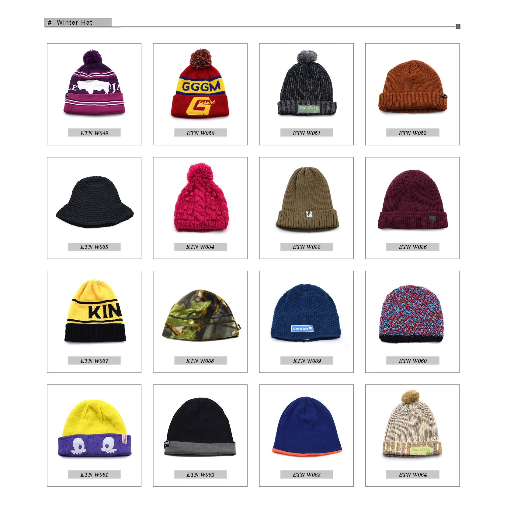 wholesale custom beanie/OEM own embroidery logo 100% acrylic pom pom Knitted Fashion OEM Beanie Hat Custom Winter Hat