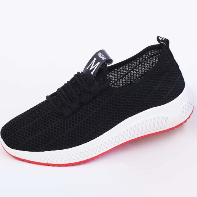  Factory Direct Sale Wholesale Cheap Price Sneakers Black Mesh Casual Running Ladies Shoes