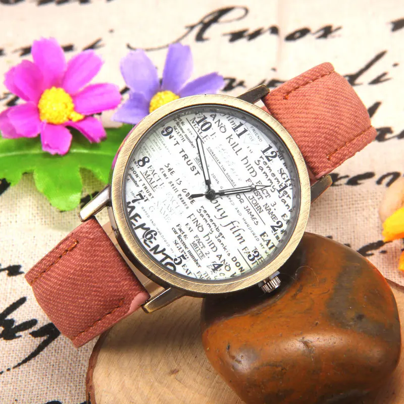 Fashion Jean Denim Fabric Band Dress Ladies Watch Casual Men Women Wristwatches Quartz Watch Gift Horloges Relogio Feminino