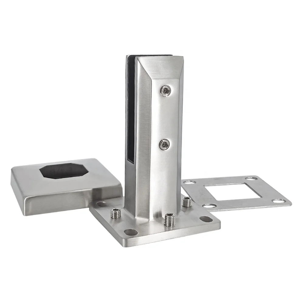 Aleader Satin Brass Glass Spigot Balcony Railing Stainless Steel Glass Spigot Frameless Glass Balustrade