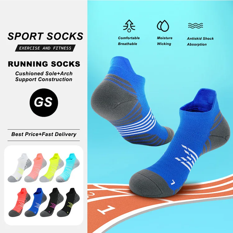 Wholesale Custom Logo Fashion Ankle Tab Quick Dry Nylon Sport Short Athletic Socks