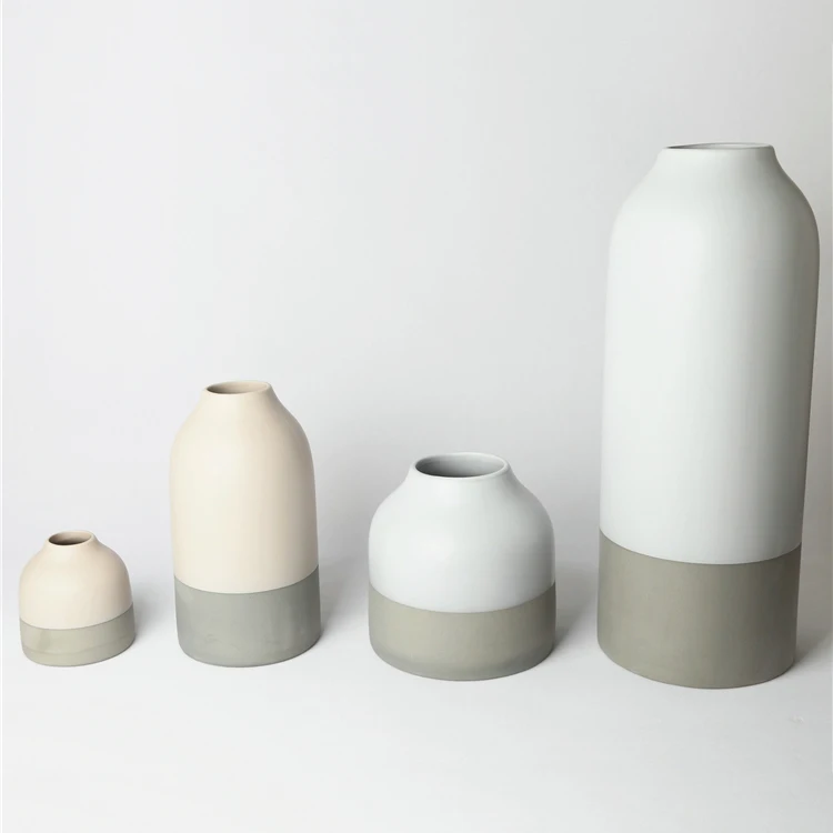 Nordic style wholesale plain cheap custom logo hotel ceramic vase