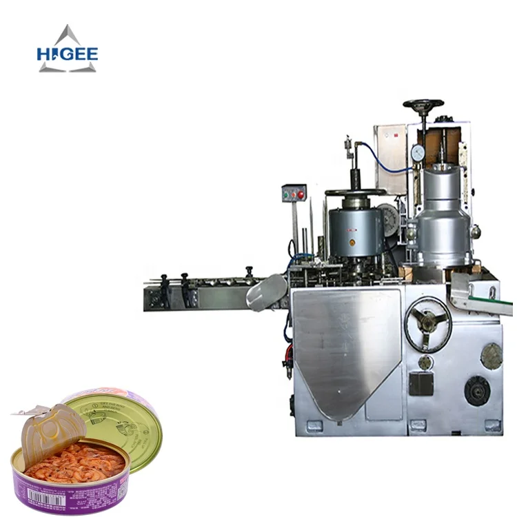 Higee seafood canned food tin cans seaming machine sardine canned fish vacuum seaming machine