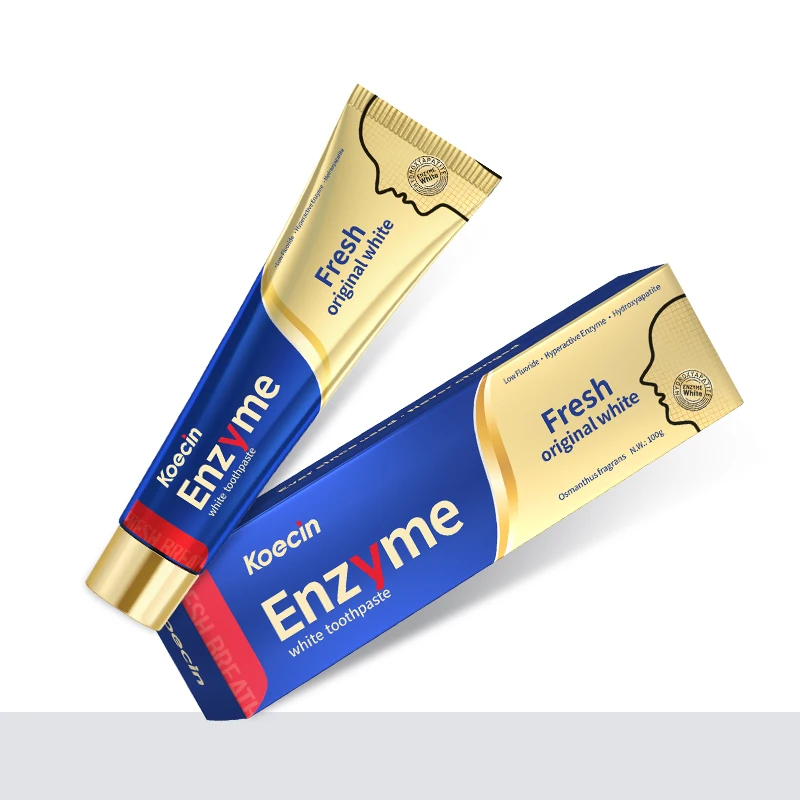100g OEM ODM Herbal Anti-bacterial organic mint flavor whitening toothpaste Nano hydroxyapatite whitening toothpaste
