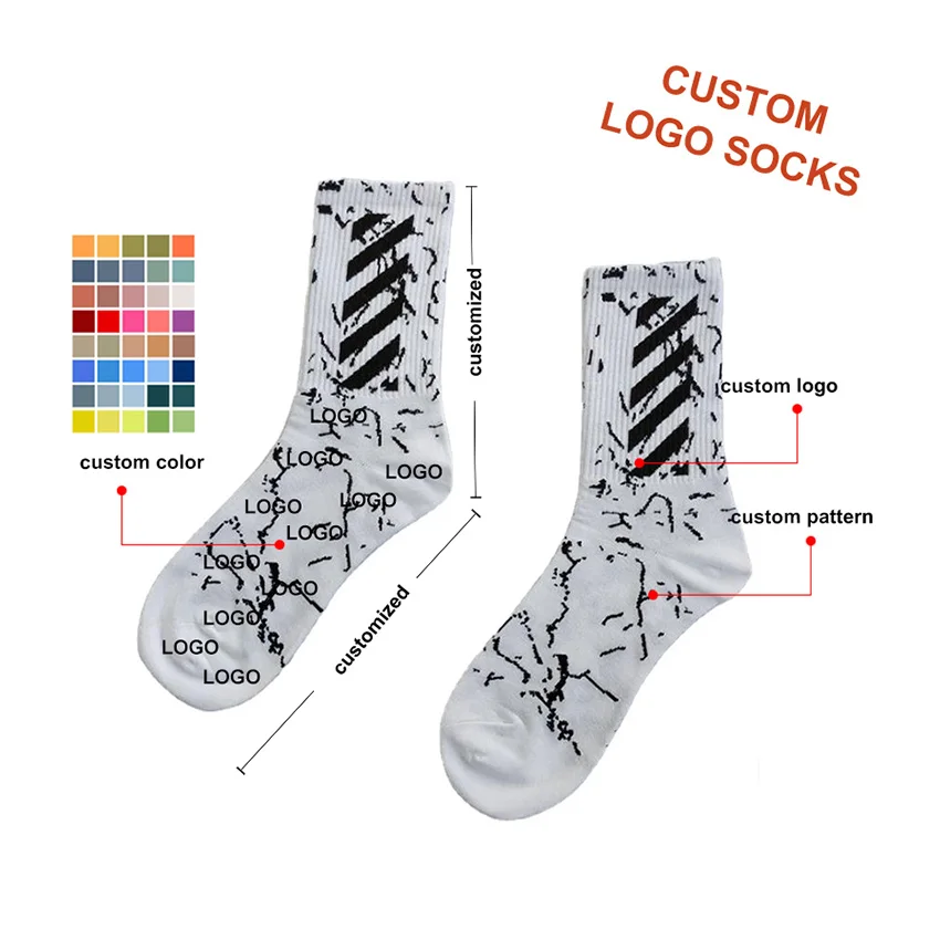 Хлопковые носки в стиле хип-хоп с надписью, модные носки для уличных танцев