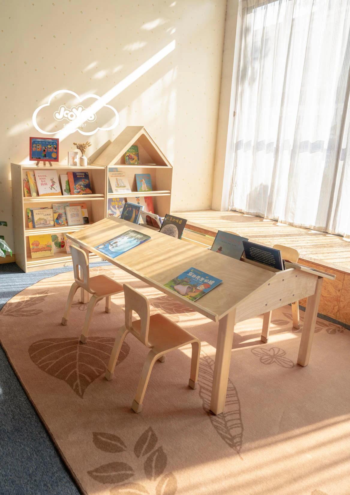 Kindergarten furniture art table and bench kids activity and drawing table preschool table sets