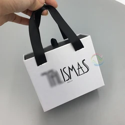 Экологичная белая картонная коробка для упаковки ювелирных изделий с логотипом