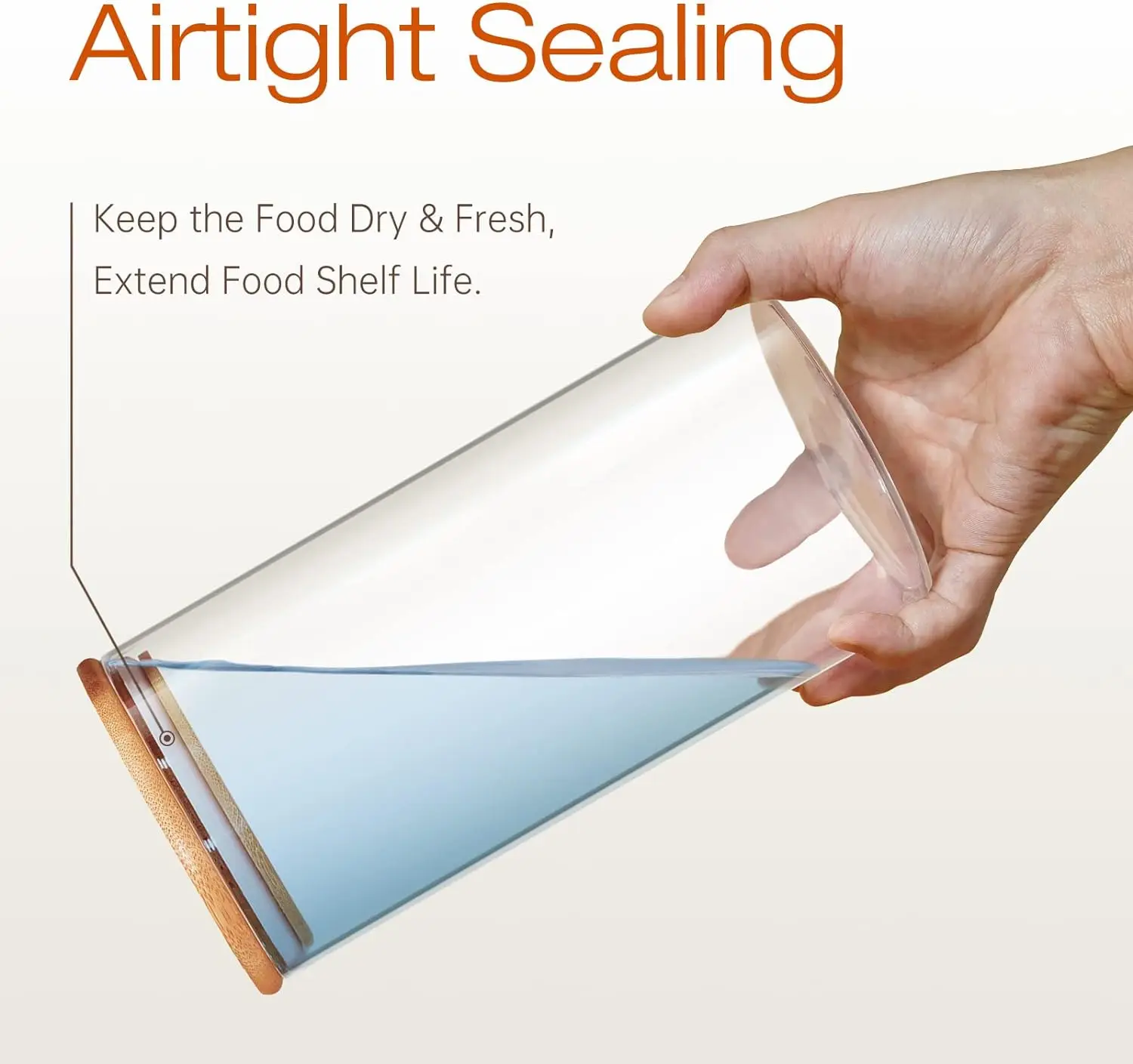 YOLOWE HOME Modern Glass Spice Jar with Bamboo Lid Home Kitchen Food Storage Container for Party Use