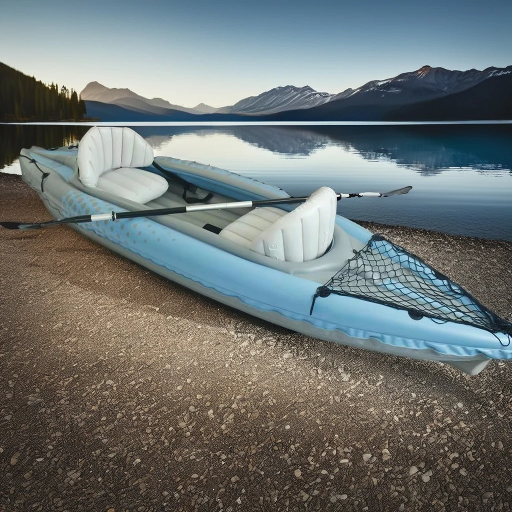 Factory Custom PVC Inflatable Kayak Portable Folding Rubber Boat Single Double Outdoor Adventure Canoe Drifting Fishing PE Hull