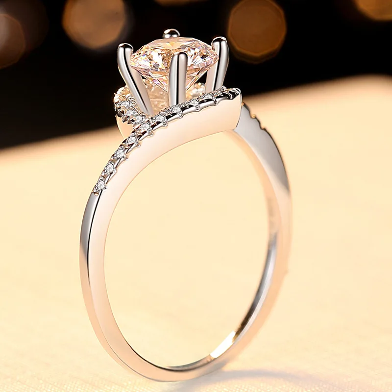 Wholesale Price GRA Moissanite Round Moissanite VVS Moissanite Round Diamond Ring