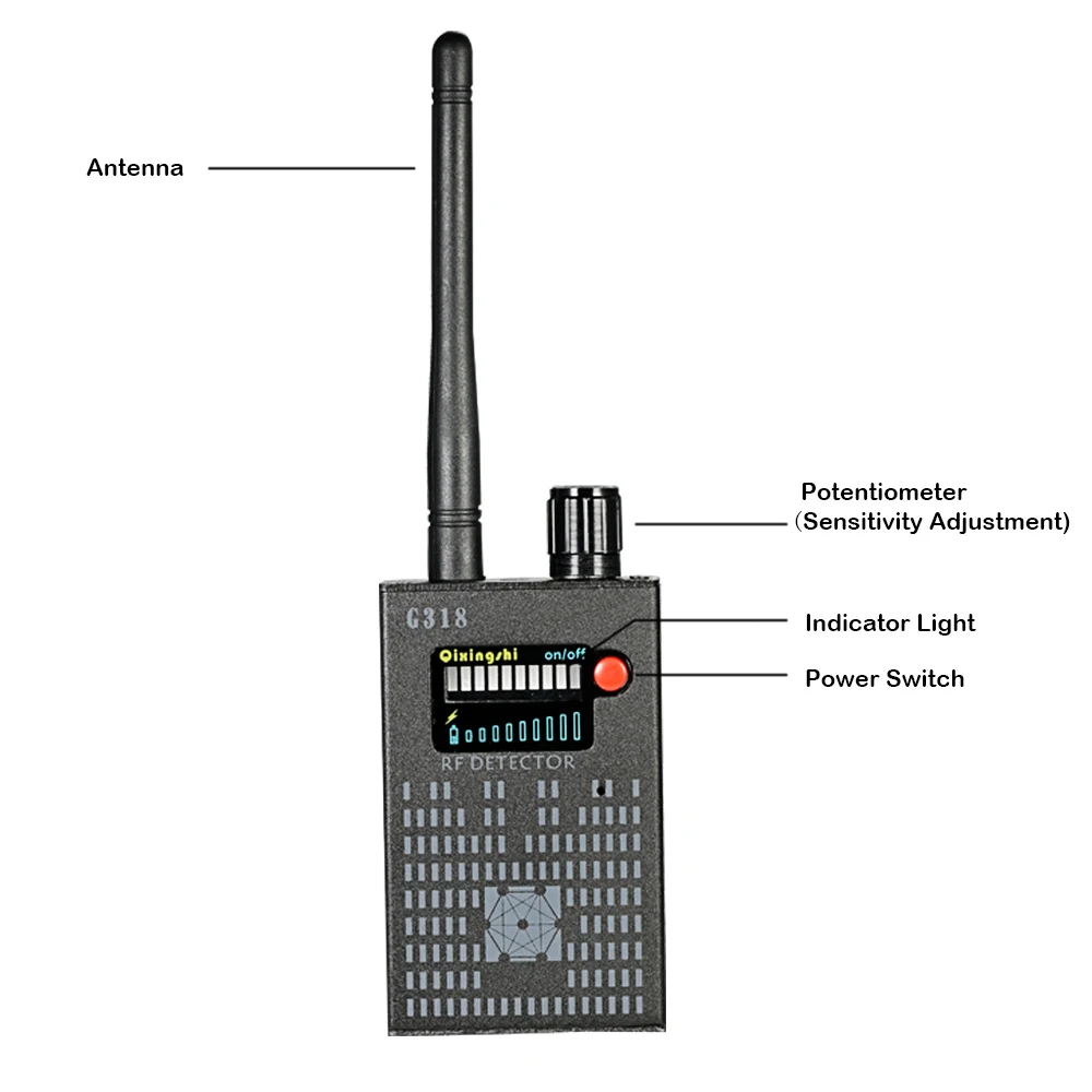1MHz-8GHz Listening Device Detector Counter Surveillance Equipment