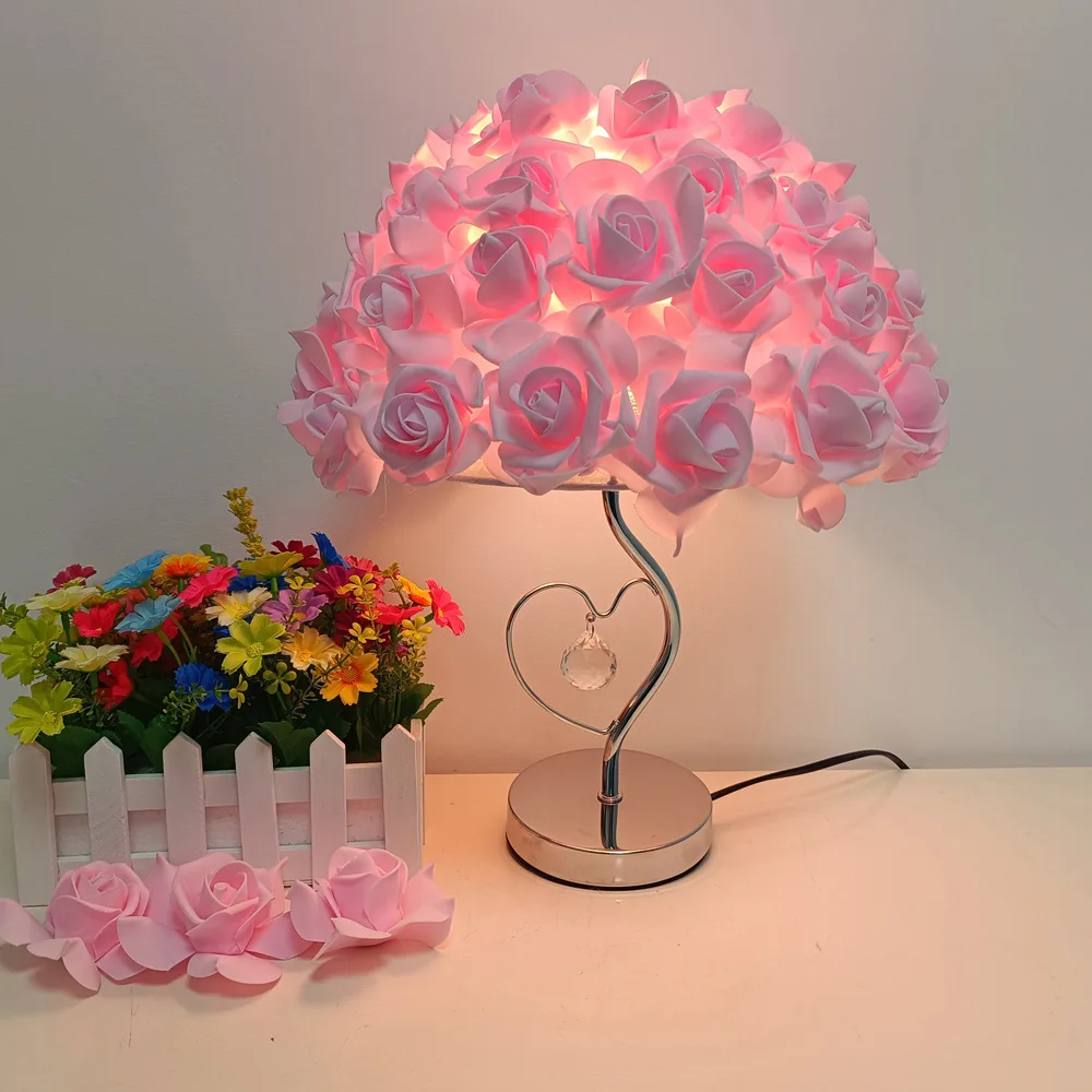 European Hot sales LED Table Lamp Rose Flower Night Light For Home Weeding Party Lamps Decoration Lights Decor Luxury Lighting