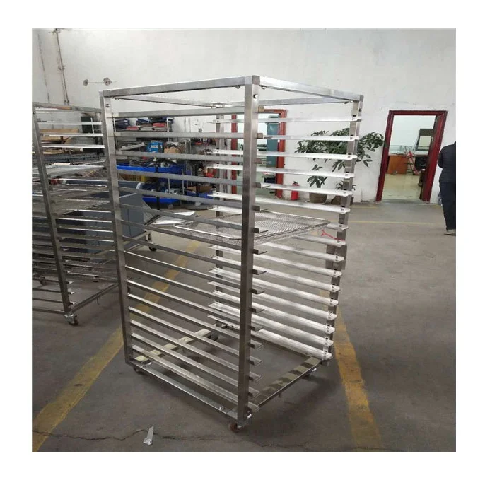 Commercial Custom size stainless steel Rotary oven Sheet Bun Pan Tray Trolley Rack Shelf