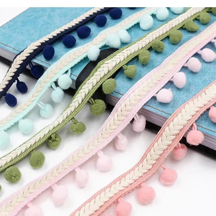 Вышитая отделка Лента помпоны отделка бахрома поделки кисточка кружева Сделай Сам аксессуары для шитья