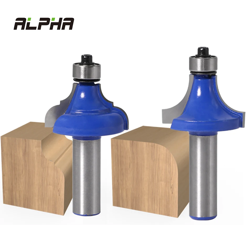 ALPHA China 1/2' 12mm Shank Carbide Tipped Corner Round Over Router Bit  Classical Cover Router Bit Set
