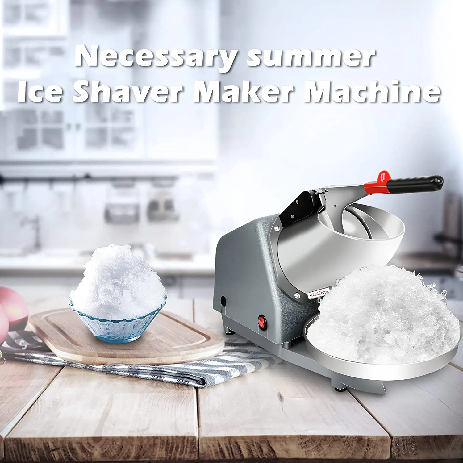 Dropshipping ETL Ice Cube Crusher Snow Cone Maker Commercial Crushed Ice Machine