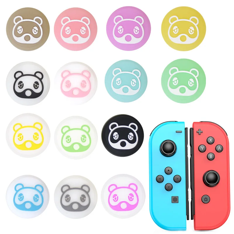 Cute Bear Design Controller Thumb Grips Game Accessories For Nintendo Switch Joycon Thumbstick Cover