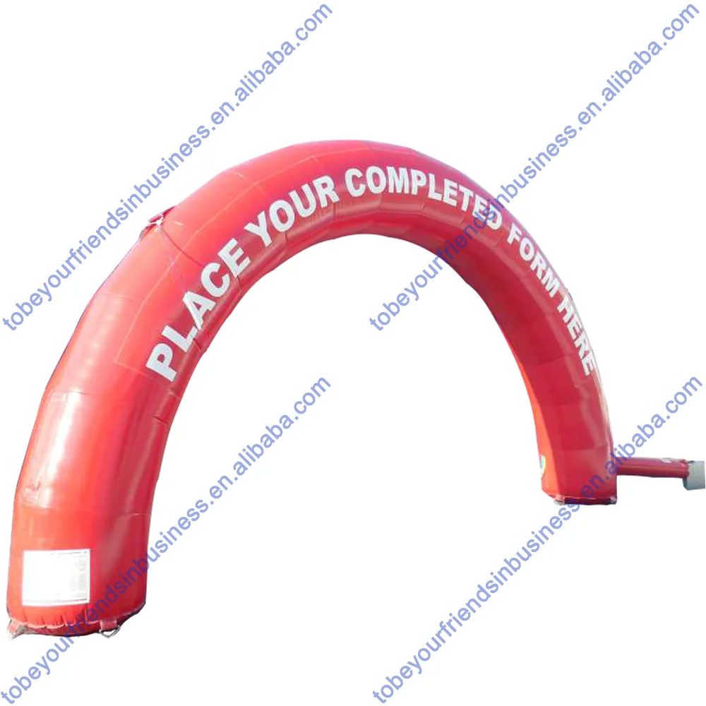 Attractive design giant outdoor inflatable red arch advertising arch for Holiday Decor