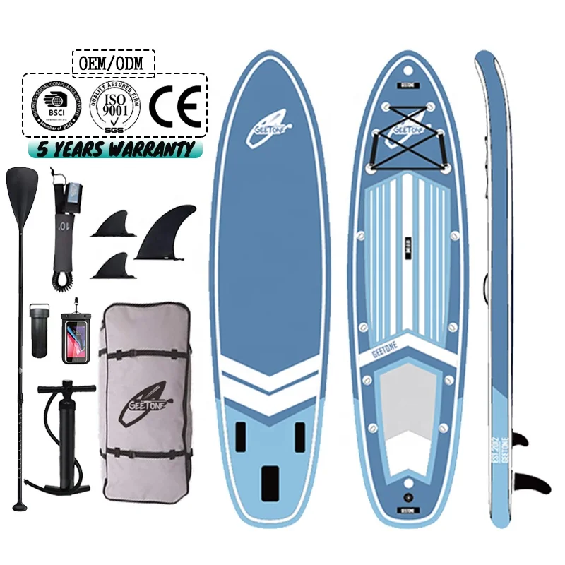GeeTone Water sports Inflatable Stand Up Paddle Board Inflatable SUP Board Surfboard ISUP Boards