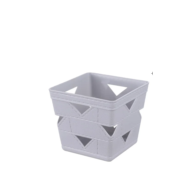 GREENSIDE Manufacturer Portable Custom Size Colorful Office Organizer Plastic Storage Baskets