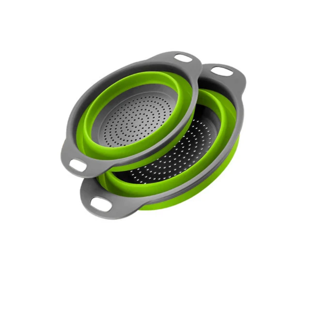 2PCS Kitchen Folding Rack Collapsible PP Storage Sink Drain Basket water filter Bowl Fruit Vegetable Washing Strainers Colanders