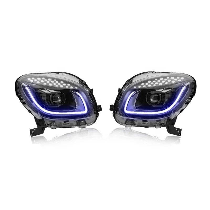 Car lighting Full LED upgrade Bi-lense Headlight headlamp assembly for mercedes benz Smart 453 head lamp light 2015 plus