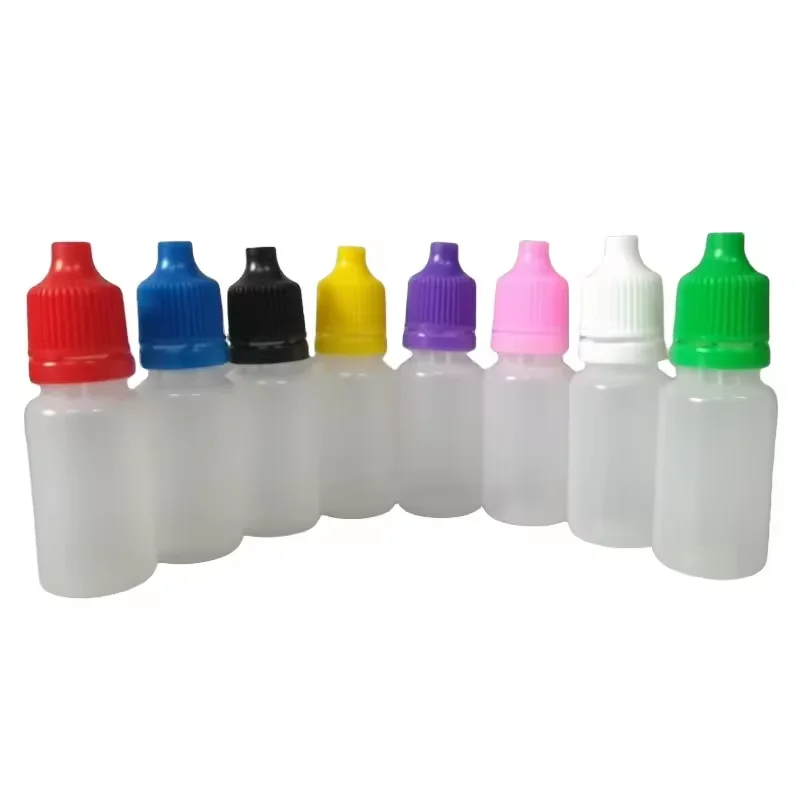 10ml ldpe plastic Squeezable Drop Bottles small liquid eye Dropper bottles with screw lid and plug