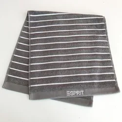 20s combed cotton  yarn dyed stripe hand towel with customized  logo embroidery33x74cm
