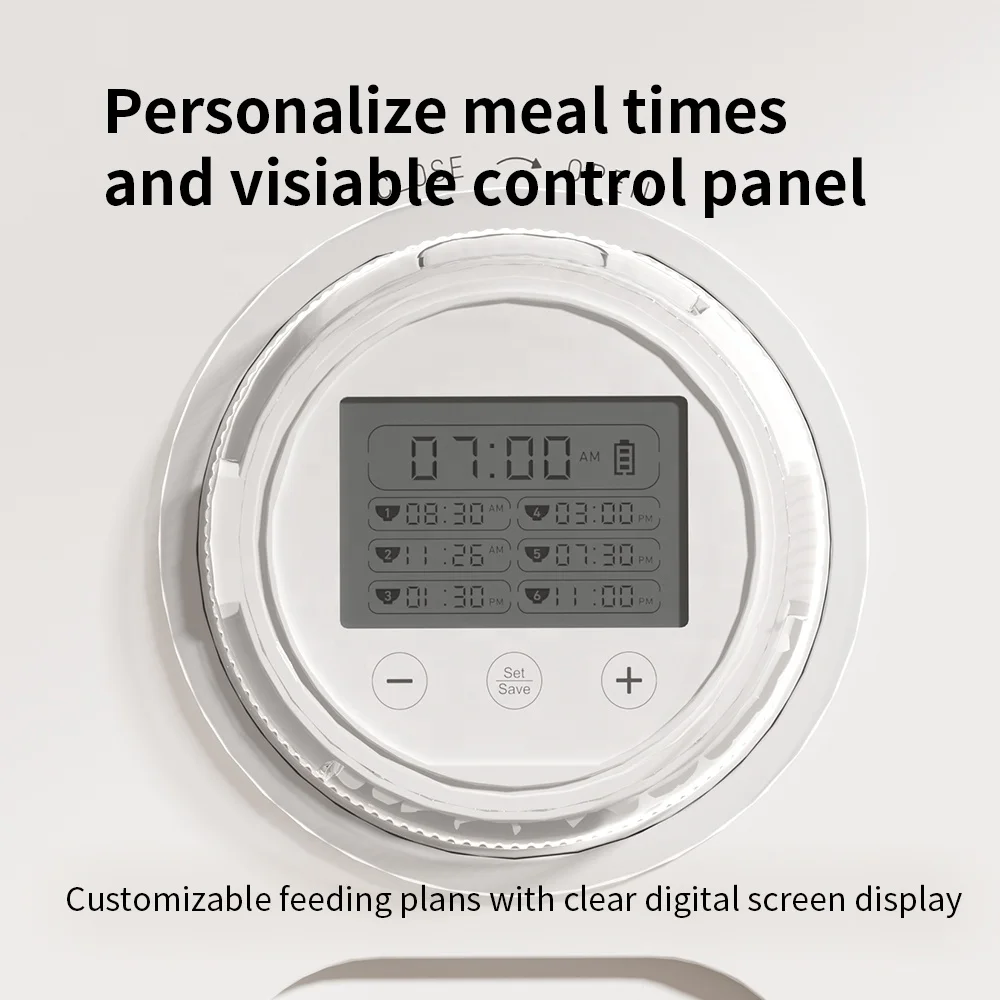 Petwant Wholesale Upgrade Six Meals Automatic Cat Feeder 1200ml Dry Wet Food Pet Bowls Feeders With 2 Ice Packs