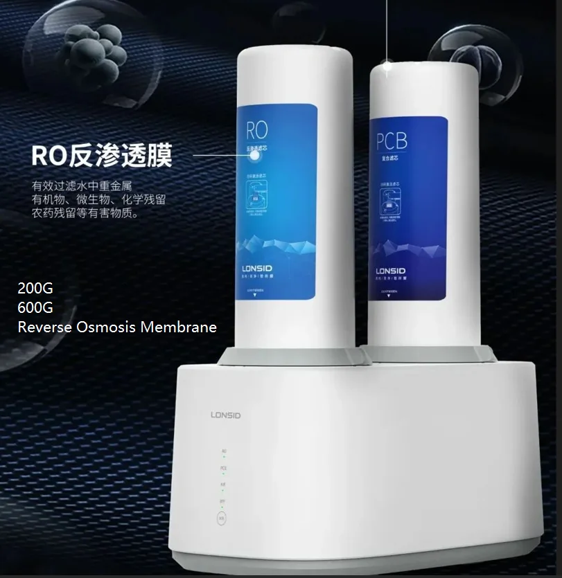 Lonsid or 600GPD Reverse Osmosis Filtration Systems or UV or Mineralized Filter Water Purifiers Undersink Residential 200GPD 45
